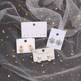 100pcs DIY Paper S925 Jewelry Card with PVC Hook Velvet Earrings Package Cards