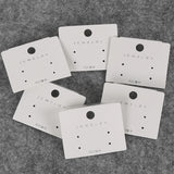 100pcs DIY Paper S925 Jewelry Card with PVC Hook Velvet Earrings Package Cards
