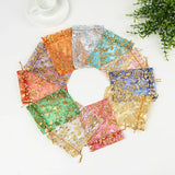 100pcs Multicolor Rose Organza Bag Wedding Jewelry Candy Pouch 17x23cm