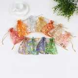100pcs Multicolor Rose Organza Bag Wedding Jewelry Candy Pouch 17x23cm