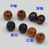 100pcs Big Hole Round Wooden Beads for DIY Jewelry Making