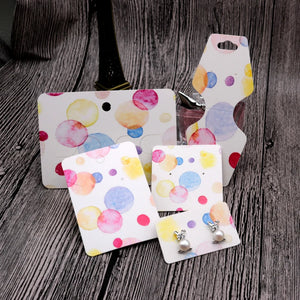 100pcs/lot Paper Earrings Card Dots Jewelry Necklace Cards