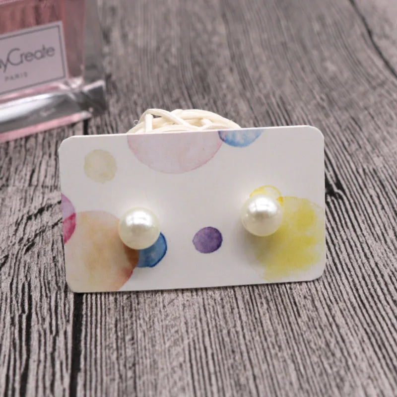 100pcs/lot Paper Earrings Card Dots Jewelry Necklace Cards