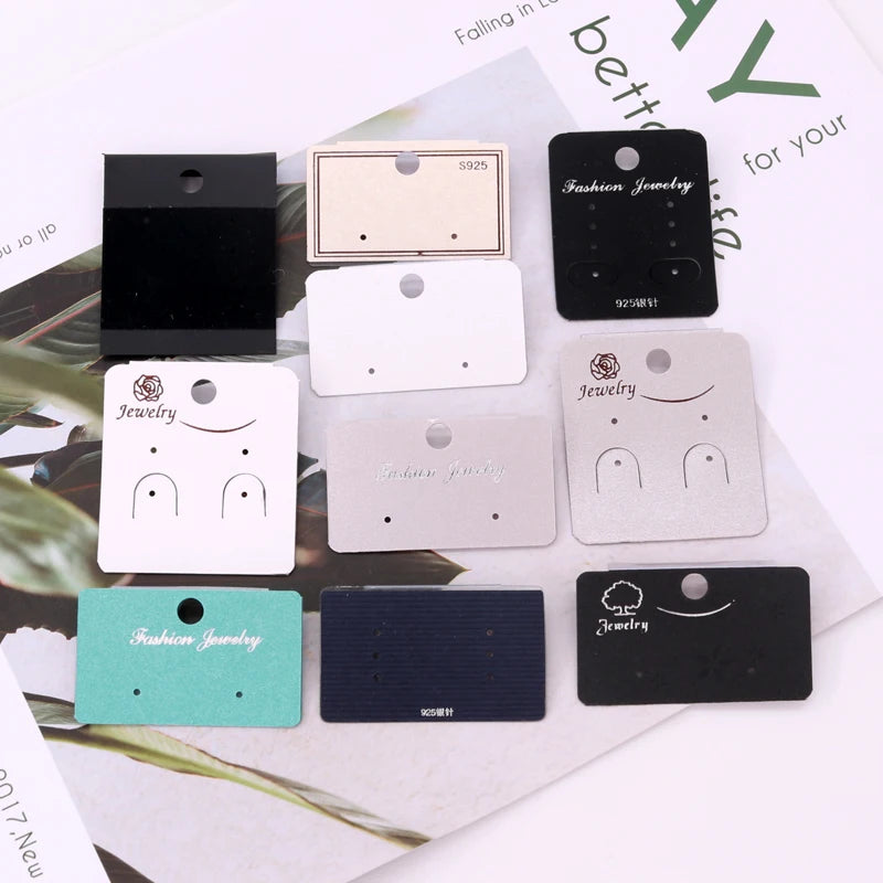 100pcs Earrings Display Cards Holder Jewelry Stand Tags