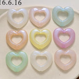 100pcs Hearts Shape Resin Beads DIY Jewelry Earring Accessory