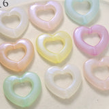 100pcs Hearts Shape Resin Beads DIY Jewelry Earring Accessory