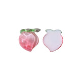100pcs Cartoon Peach Shape Resin Flatback Beads DIY Jewelry Earring