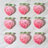 100pcs Cartoon Peach Shape Resin Flatback Beads DIY Jewelry Earring