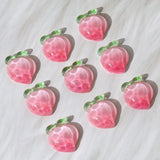100pcs Cartoon Peach Shape Resin Flatback Beads DIY Jewelry Earring