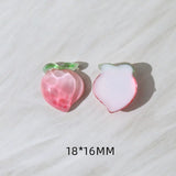 100pcs Cartoon Peach Shape Resin Flatback Beads DIY Jewelry Earring
