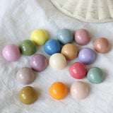 100pcs Print Geometry Rounds Flatback Resin Beads DIY Jewelry Earring