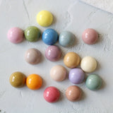 100pcs Print Geometry Rounds Flatback Resin Beads DIY Jewelry Earring