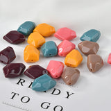 100pcs Retro Irregular Shaped Resin Acrylic Beads DIY Earrings Charms