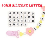 10MM Alphabet Silicone Letter Beads For Personalized Pacifier Chain Accessories