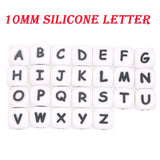 10MM Alphabet Silicone Letter Beads For Personalized Pacifier Chain Accessories