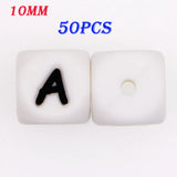 10MM Alphabet Silicone Letter Beads For Personalized Pacifier Chain Accessories