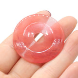 10PCS Rose Quartz Large Hole Beads Pendant Necklace Bracelet Gift