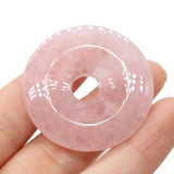 10PCS Rose Quartz Large Hole Beads Pendant Necklace Bracelet Gift