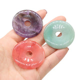 10PCS Rose Quartz Large Hole Beads Pendant Necklace Bracelet Gift