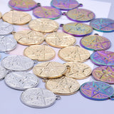 10PCS Pentagram Pendant Charms Stainless Steel DIY Necklace Supplies