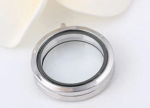 Set of 10 30MM Plain Round Glass Locket Pendant