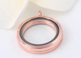 Set of 10 30MM Plain Round Glass Locket Pendant