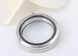 Set of 10 30MM Plain Round Glass Locket Pendant