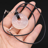 10PCS Natural Semi-precious Stones Round Beads Pendant DIY Jewelry