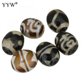 10PCs/Lot Natural Tibetan Agate Dzi Beads Oval 15x18x15mm Antique Loose Stone