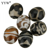 10PCs/Lot Natural Tibetan Agate Dzi Beads Oval 15x18x15mm Antique Loose Stone