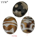 10PCs/Lot Natural Tibetan Agate Dzi Beads Oval 15x18x15mm Antique Loose Stone
