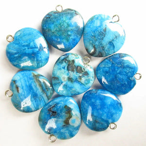 10Pcs 20mm Crazy Lace Agate Heart Pendant for Jewelry Making