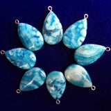 10Pcs Teardrop Crazy Lace Agate Pendant for Jewelry Making