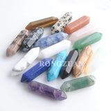 10Pcs Hexagonal Healing Pointed Reiki Chakra Gem Stone Pendant Beads