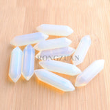 10Pcs Hexagonal Healing Pointed Reiki Chakra Gem Stone Pendant Beads