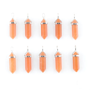 10Pcs Agate Stone Pendant Chakra Jewelry Gift