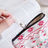 10Pcs Cotton Canvas Coin Purse Key Zipper Storage Necklace Bags
