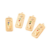 10Pcs Colorful Rhinestone Flower Charms for DIY Jewelry