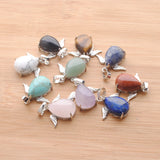 10Pcs/Lot Angel Wings Natural Stone Teardrop Pendants for Jewelry Making