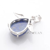 10Pcs/Lot Angel Wings Natural Stone Teardrop Pendants for Jewelry Making