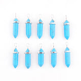 10Pcs Natural Stone Pendant Reiki Chakra Raw Turquoise Beads Gem Jewelry