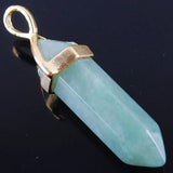 10Pcs Natural Crystal Stone Hexagonal Pendants for DIY Jewelry Making C2046