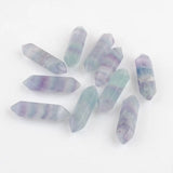 10Pcs Flourite Hexagonal Healing Pointed Chakra Pendant Beads