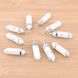10Pcs Natural Turquoise Pendants Hexagonal Reiki Chakra Jewelry