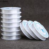 10 Clear Nylon Beading Elastic Stretch Wire Cord Thread 0.4-1mm