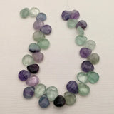 10X12mm Natural Fluorite Stone Drop Spacer Beads 64pcs