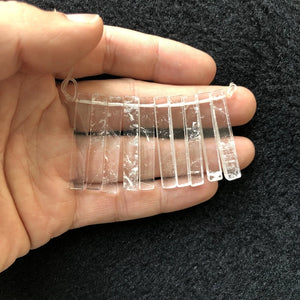 10pcs Clear Bead Pendant 4x5x35mm Gemstone Blade Bead DIY