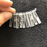 10pcs Clear Bead Pendant 4x5x35mm Gemstone Blade Bead DIY