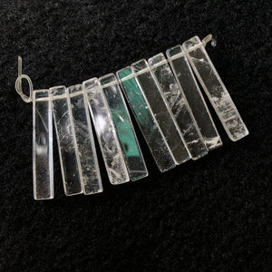 10pcs Clear Bead Pendant 4x5x35mm Gemstone Blade Bead DIY