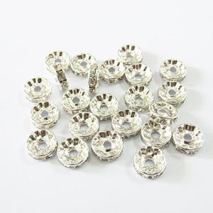 10mm Crystal Rhinestone Spacer Beads For Jewelry